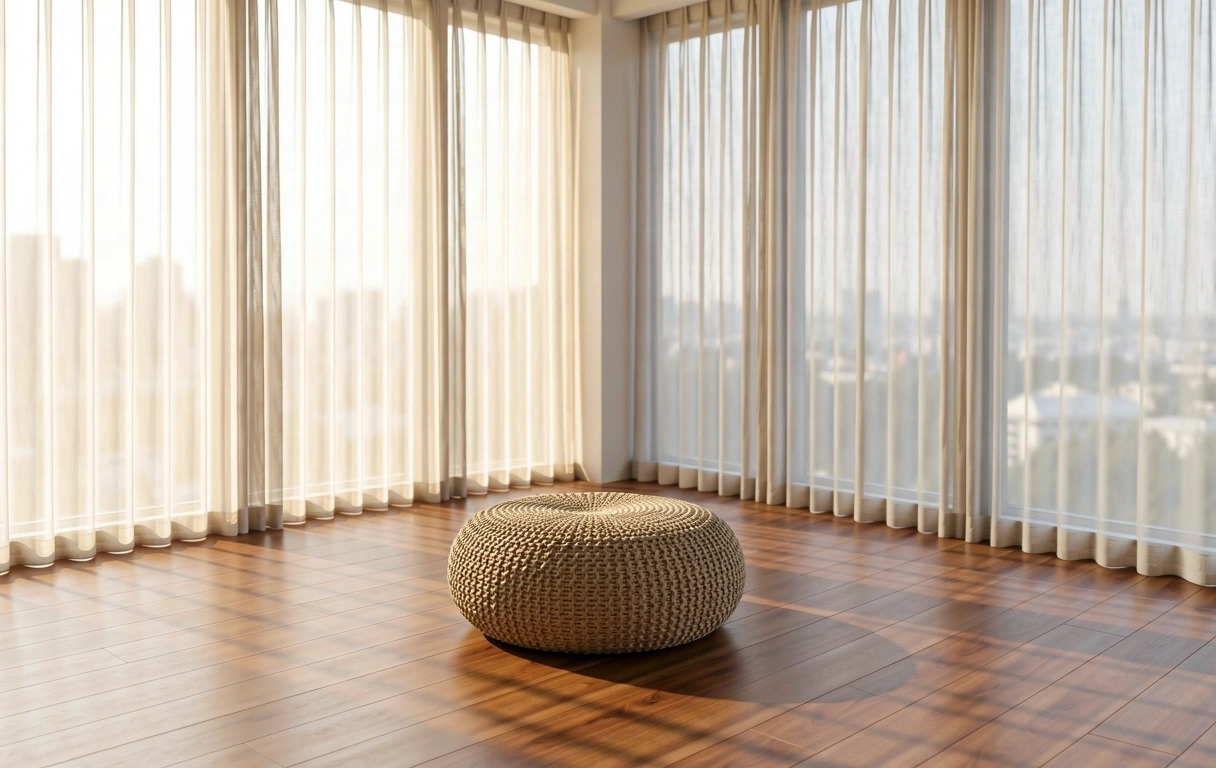 บรรยากาศการฝึกสติที่สงบเงียบ